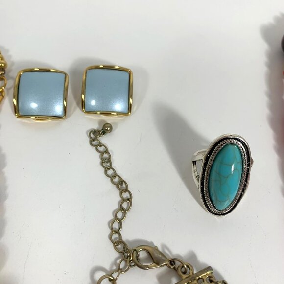 Multicolor Tribal Boho Jewelry Lot 15 Mixed Necklaces Earrings Bracelets Rings - Picture 8 of 10